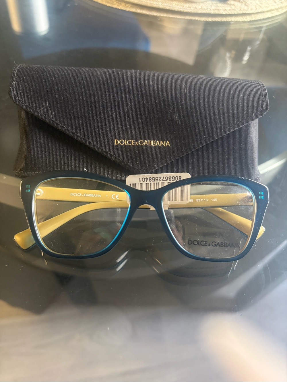 Dolce & Gabbana Blue and Yellow Women's Optical Glasses